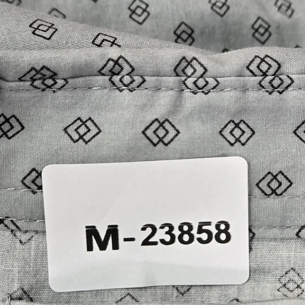 Wrangler Men Button Up Shirt 3X Gray Geometric MTW1414 Western Pearl Snap
